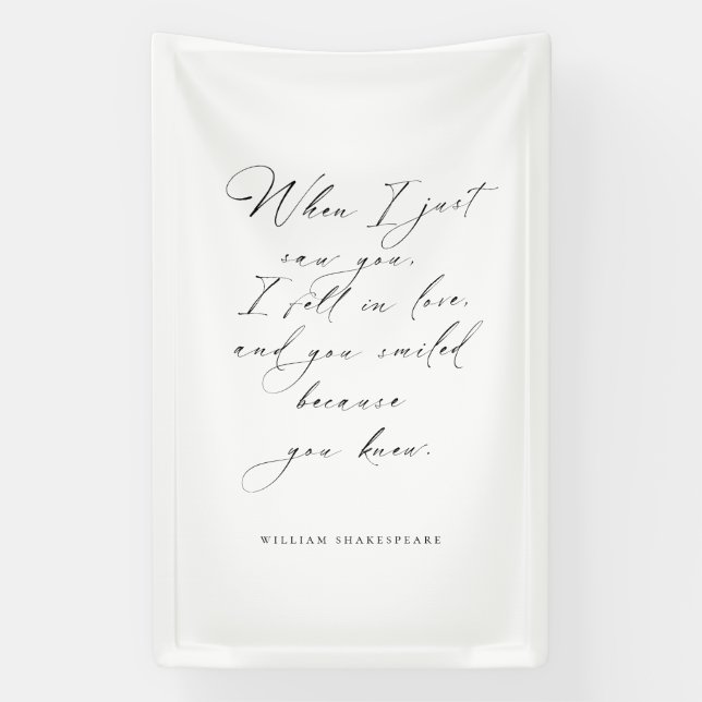 Wedding Romantic Quote Decor Signage Banner (Vertical)
