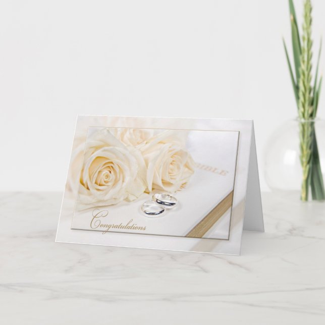 Wedding Rose Bouquet Card (Front)