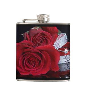 Wedding Rose Hip Flask