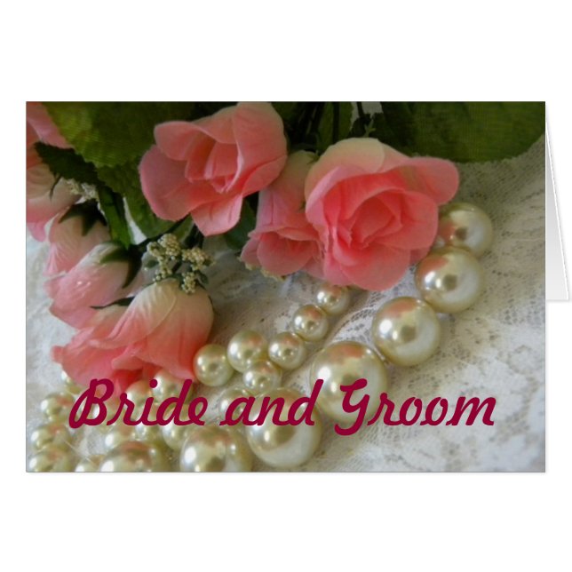 Wedding roses and golden pearls (Front Horizontal)