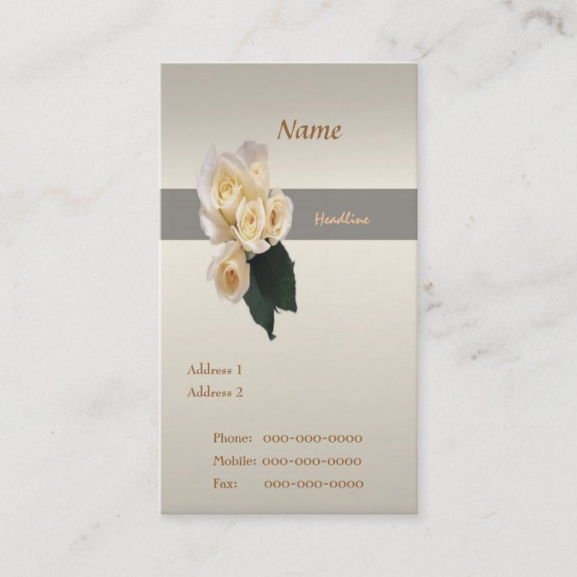 Wedding Roses Business Card (Front)