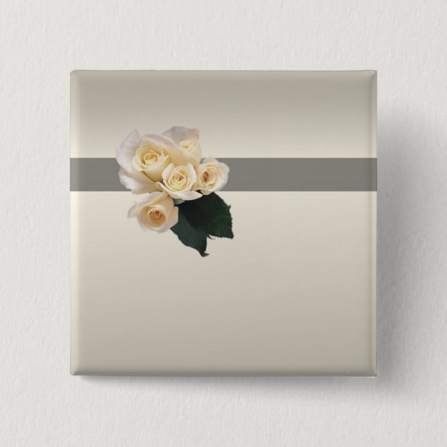 Wedding Roses Button (Front)