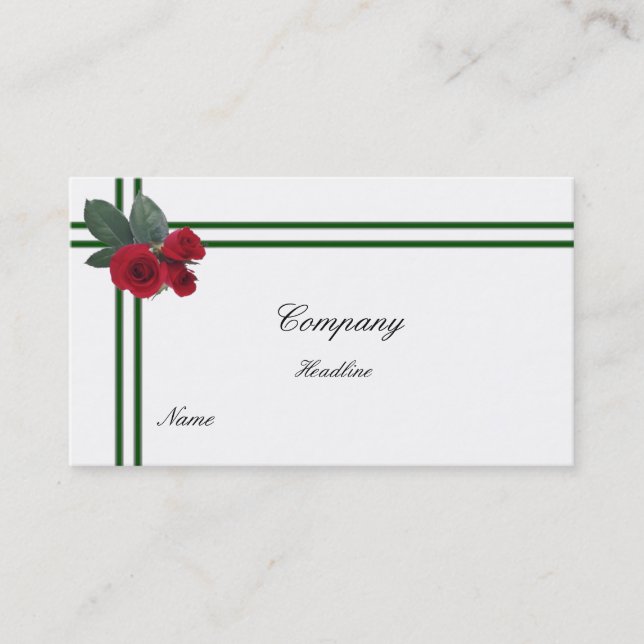 Wedding Roses Profile Card (Front)