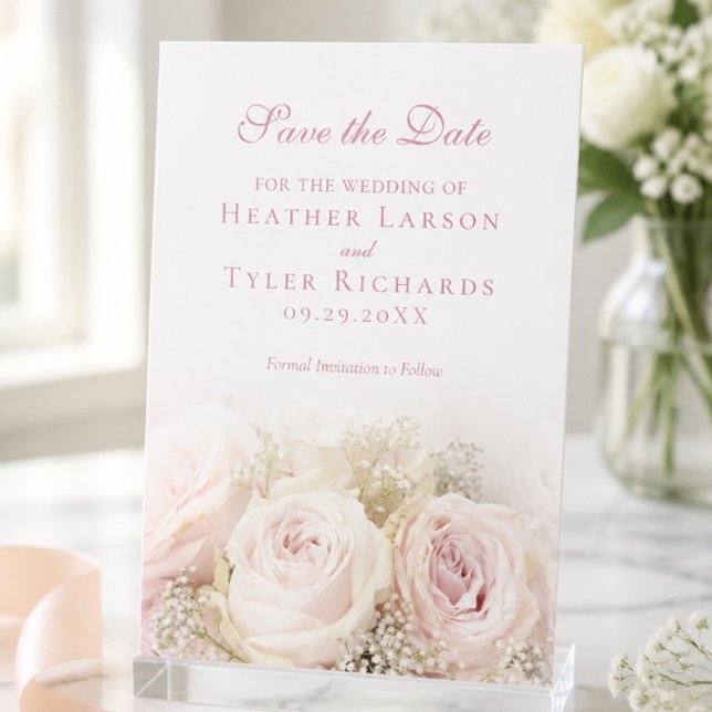 Wedding Roses Save the Date Card (Creator Uploaded)