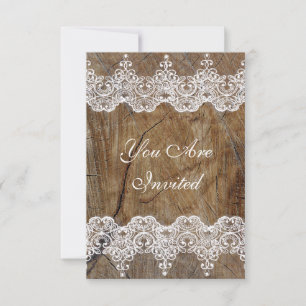 Wedding Royal Invitation Rustic Burlap & Lace