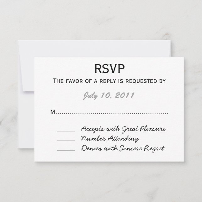 Wedding RSVP (Front)
