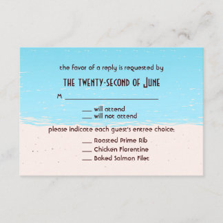 Wedding RSVP - Beach Style Card