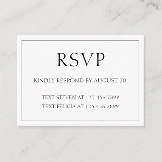Wedding RSVP card
