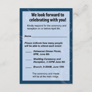 Wedding RSVP Card