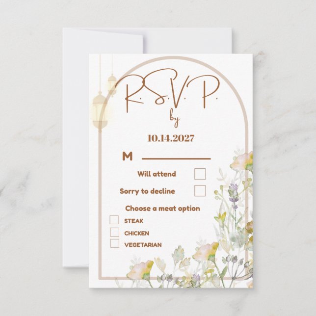 Wedding RSVP Card (Front)