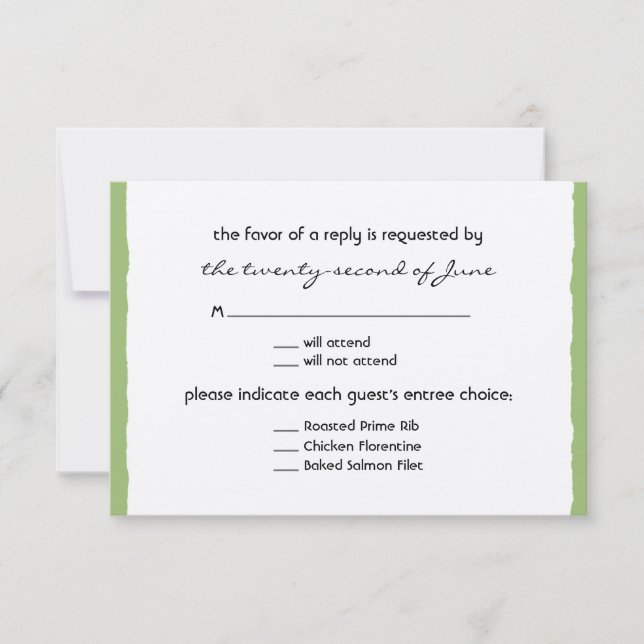 Wedding RSVP Card (Front)
