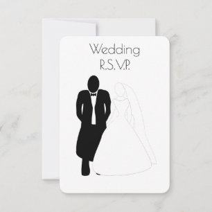 Wedding RSVP Card Bride Groom