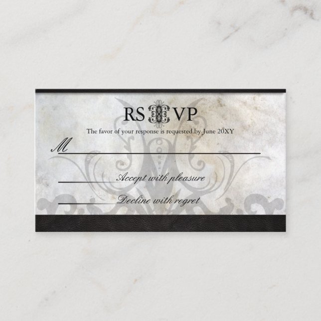 Wedding RSVP Card-Celtic Gaelic Knot Wedding Enclosure Card (Front)