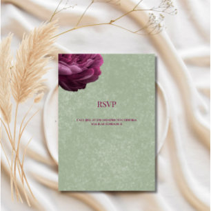 Wedding RSVP Card   Sage Green Response Card