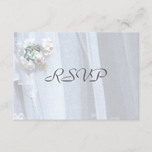 Wedding RSVP Cards, Vintage Lace Card