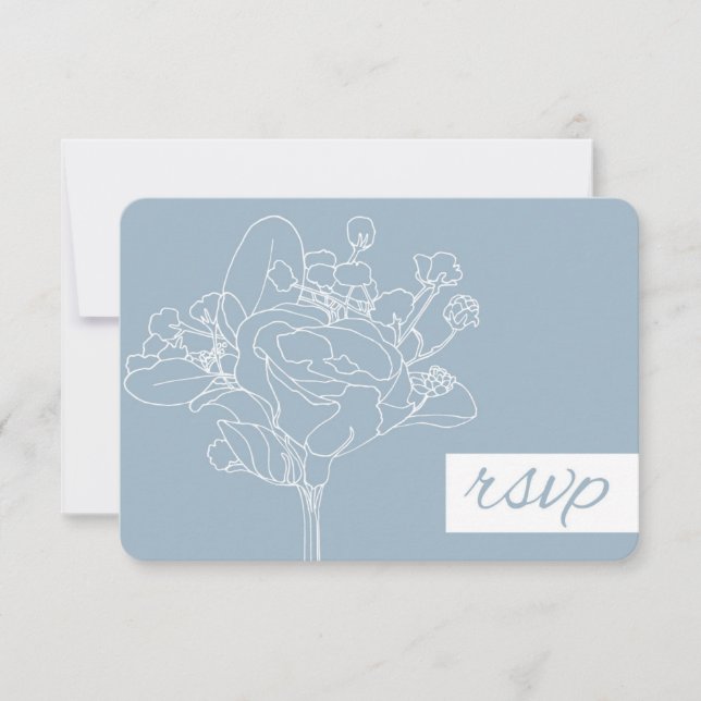 Wedding RSVP (Diamond Blue) Card (Front)
