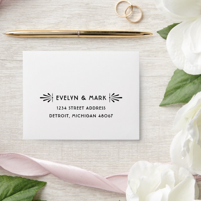 Wedding RSVP Envelopes | Art Deco Style (Wedding)