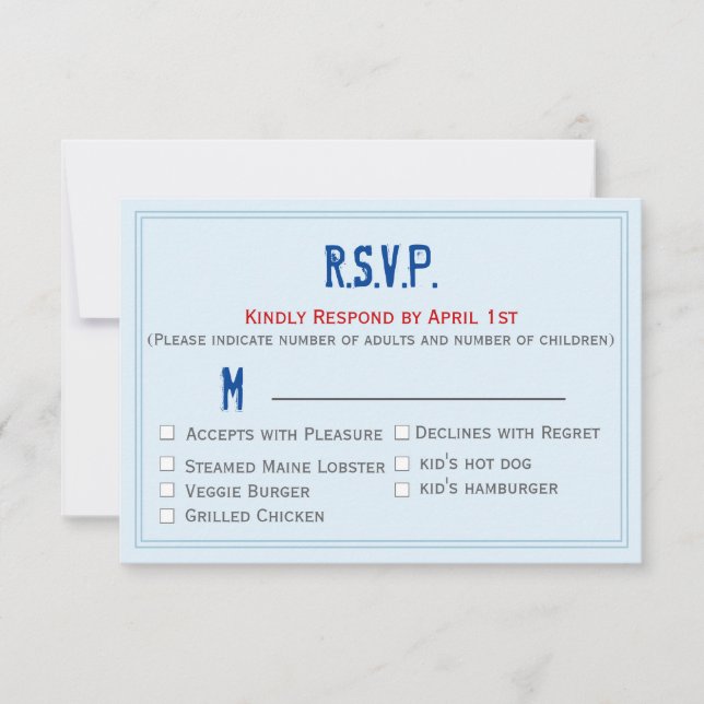 Wedding RSVP for State Collection Card (Front)