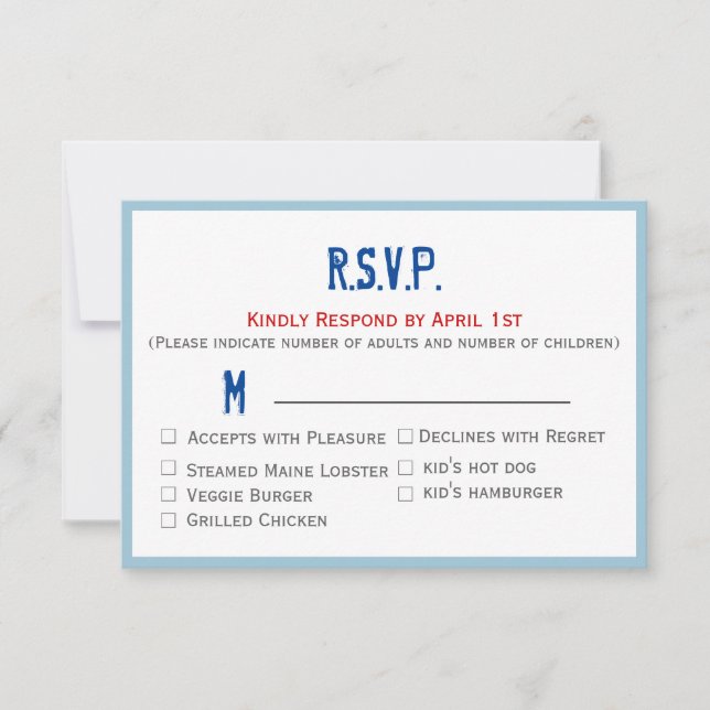 Wedding RSVP for State Collection Card (Front)
