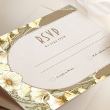 Wedding RSVP Insert Vintage Art Nouveau by Mucha I
