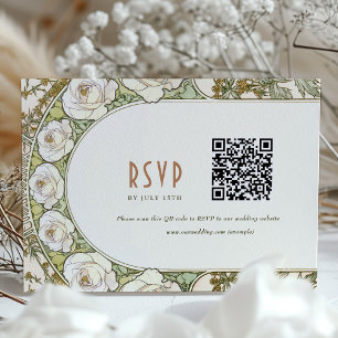 Wedding RSVP Insert Vintage Art Nouveau by Mucha Invitation