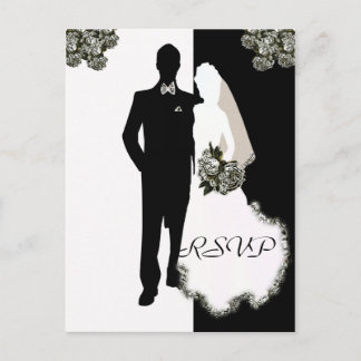 Wedding RSVP Invitation Template Post Card
