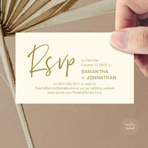 Wedding RSVP Modern Dinner Invitation Reminder