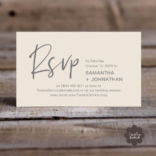 Wedding RSVP Modern Dinner Invitation Reminder