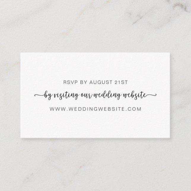 Wedding RSVP Online Card (Front)