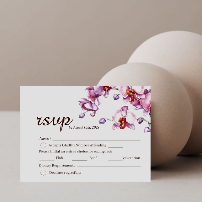  Wedding RSVP | Orchid Flower (Creator Uploaded)