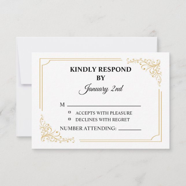 Wedding RSVP Postcard (Front)