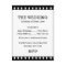 Wedding RSVP Postcard With A Movie Film Theme