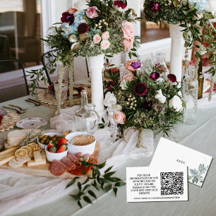Wedding RSVP QR Code Minimalist Enclosure Card