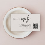 Wedding RSVP | QR Code Natural Minimalist Enclosure Card<br><div class="desc">Simple, stylish wedding website RSVP enclosure card in a modern minimalist design style with a classic typography and a chic sophisticated feel on a natural background. The text can easily be personalised with your names, wedding website, scannable QR code and message for a unique one of a kind wedding design...</div>