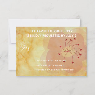 Wedding RSVP Response Card Asian Influenced