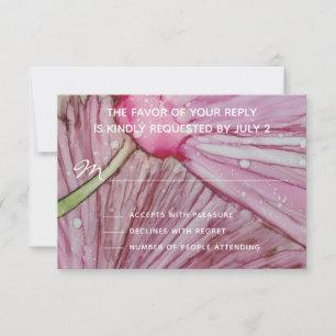 Wedding RSVP Response Card Turquoise & Lavender