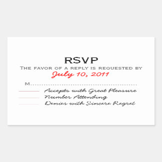 Wedding RSVP Sticker