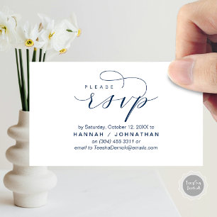 Wedding RSVP via Phone or email respond Enclosure Card