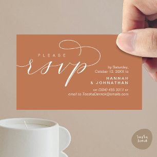 Wedding RSVP via Phone or email respond Enclosure Card