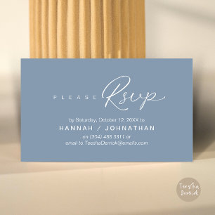 Wedding RSVP via Phone or email respond Enclosure Card