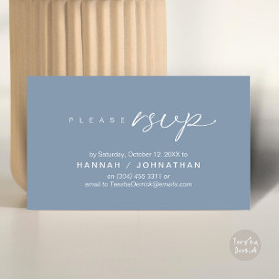 Wedding RSVP via Phone or email respond Enclosure Card