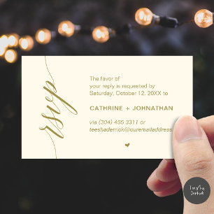 Wedding RSVP via Text Message or Email, Reminder Enclosure Card