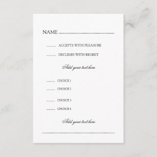 Wedding RSVP With Menu Lights Turquoise