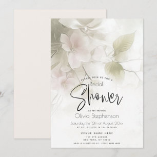 Wedding Rustic Blush Pink Peach Blossoms Invitation