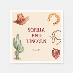 Wedding Rustic brown Western Napkin