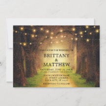 Wedding Rustic Forest Path String Lights