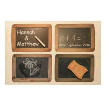 Wedding Rustic Vintage Chalkboards Wood Canvas