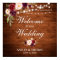 Wedding Rustic Wood Lights Burgundy Floral