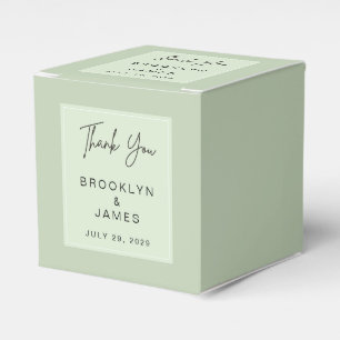 Wedding Sage Green Favor Box