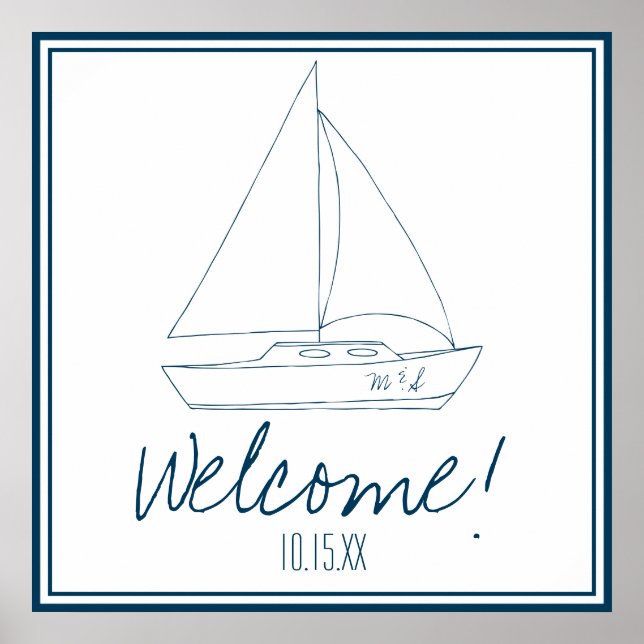 Wedding Sailboat Poster (Front)
